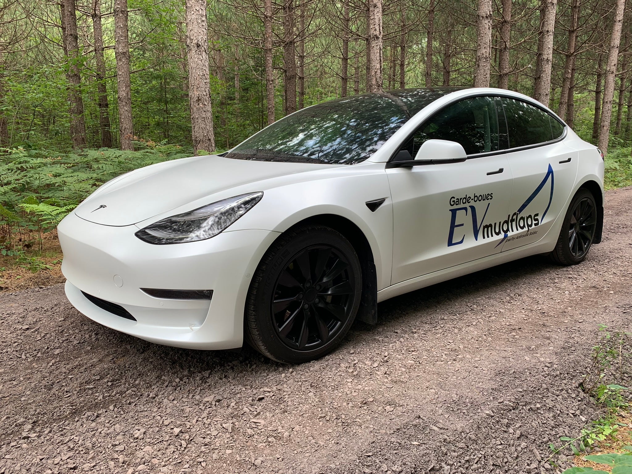 Tesla Model 3: Problème de peinture? La solution: Garde-boues / Mud Flaps  et Wrap! 